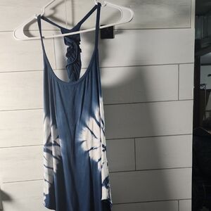 NWT Blue and White Tie-Dye Women's Top